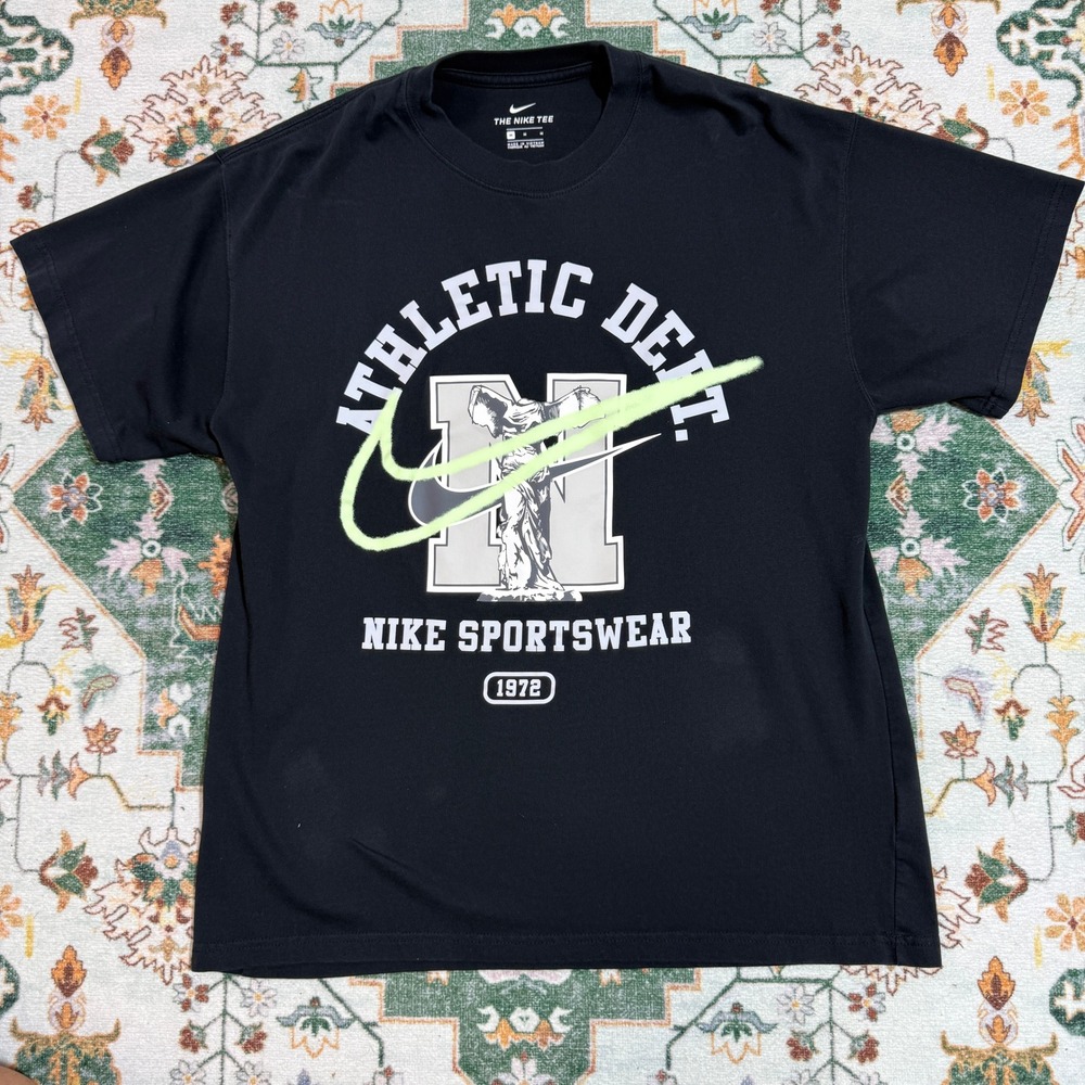 Nike Athletic Dept 1972 Graphic‎ T Shirt Black Mens Size Medium